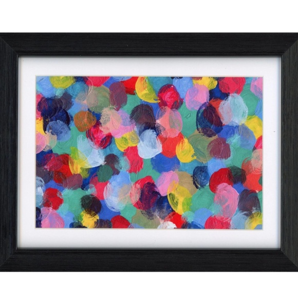 Framed Abstract Art Print | Colorful Modern Wall Décor | 5x7 inch - Picture 1 of 6